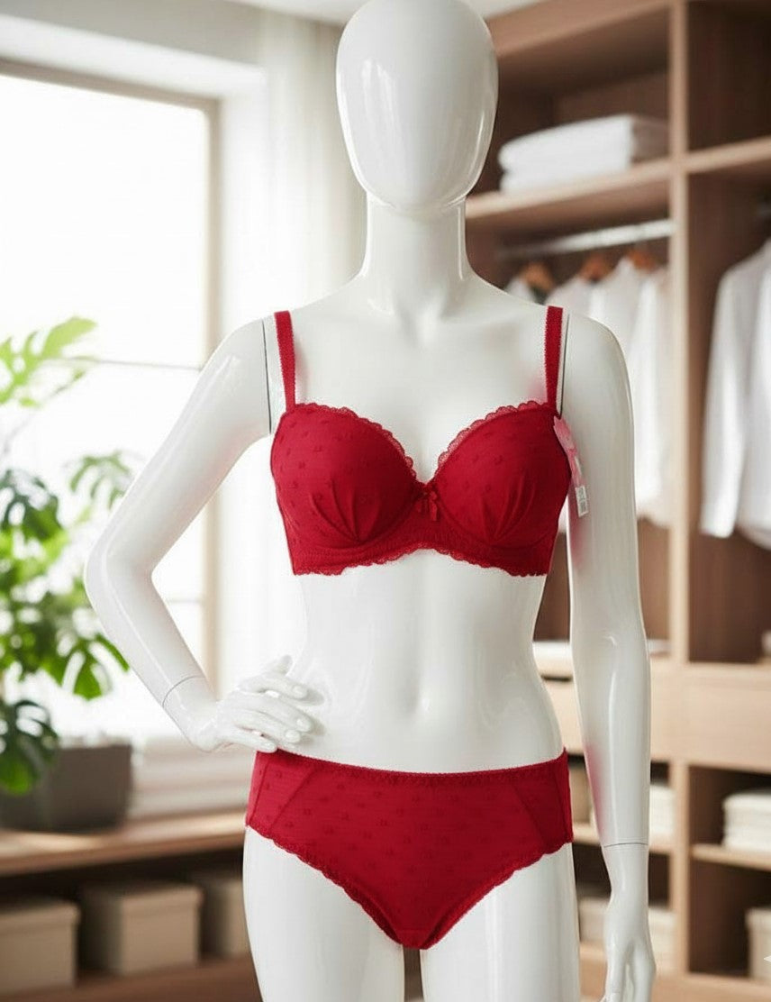 Soft padded pushup fancy lace bra