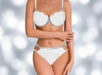 Comfort Scallop Push-Up Bra and Cutout Lingerie Set