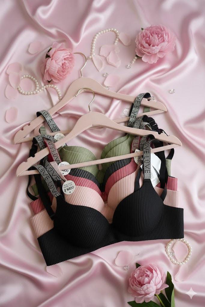 Seamless padded pushup bra